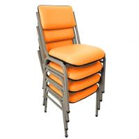 Kit Com 4 Cadeiras Para Auditórios Linha Hotel Smart Laranja - 1