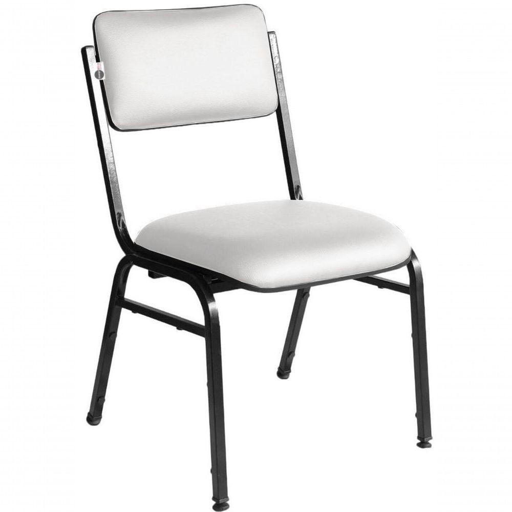 Kit Com 3 Cadeiras Para Auditórios Linha Hotel Smart Branco - 1