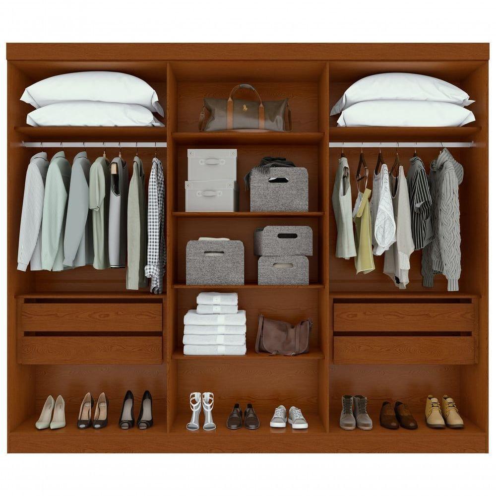 Guarda-roupas Casal Bertha 6 Portas 4 Gavetas Sem Espelho Com Pés Frassino - 2