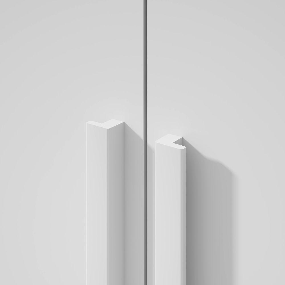 Guarda-roupas Solteiro 4 Portas 2 Gavetas Sem Espelho Com Pés Zeus Branco - 3