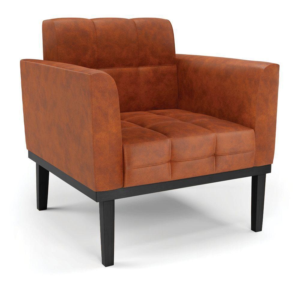 Poltrona Base De Madeira Fixa Preto Elisa Corano Nozes D03 - D'rossi - 4