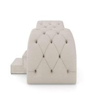 Maca De Estética Para Massagem Cílios Fixa Lash Estofada Com Escada Pu Bege G83 - 5