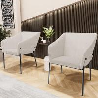 Kit 2 Cadeiras Para Sala De Jantar Estar Living Olívia L02 Linho Cru - Lyam Decor - 6