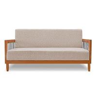 Sofá 2 Lugares Base De Madeira Mariana 160 Cm Linho S04 - D'rossi Cor Areia - 2