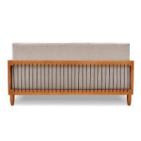 Sofá 2 Lugares Base De Madeira Mariana 160 Cm Linho S04 - D'rossi Cor Areia - 5