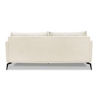 Sofá 2 Lugares Pé De Ferro Preto Rafaela 180 Cm Linho S04 - D'rossi Cor Natural - 5