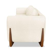 Sofá 2 Lugares Base De Madeira Clarissa 180 Cm Linho S04 - D'rossi Cor Natural - 2