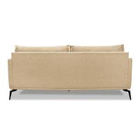 Sofá 2 Lugares Pé De Ferro Preto Rafaela 160 Cm Linho S04 - D'rossi Cor Dourado - 5