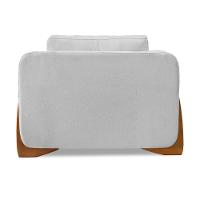 Poltrona Sala De Estar Base De Madeira Clarissa Linho S04 - D'rossi Cor Grigio - 5