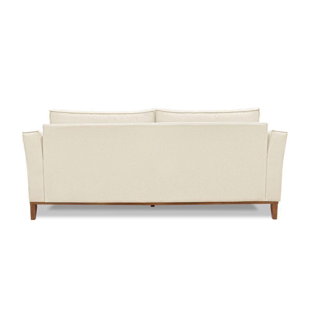 Sofá 2 Lugares Base De Madeira Grace 170 Cm Linho S04 - D'rossi Cor Natural - 5