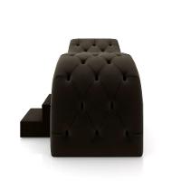 Maca De Estética Para Massagem Cílios Fixa Lash Estofada Com Escada Veludo Marrom G83 - 5