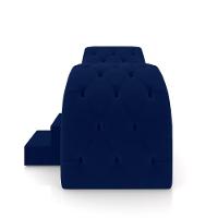 Maca De Estética Para Massagem Cílios Fixa Lash Estofada Com Escada Veludo Azul G83 - 5