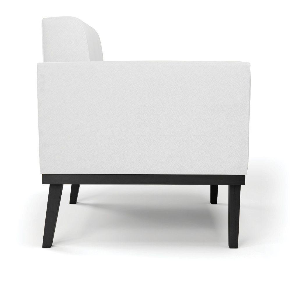 Poltrona Base De Madeira Fixa Preto Elisa Corino D03 - D'rossi Cor Branco - 7