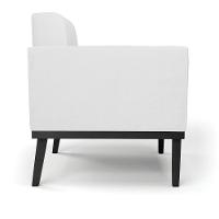 Poltrona Base De Madeira Fixa Preto Elisa Corino D03 - D'rossi Cor Branco - 7