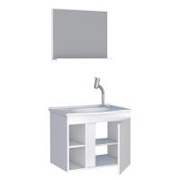 Kit De Banheiro Com Espelho Duncan Branco - 2