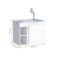 Kit De Banheiro Com Espelho Duncan Branco - 4