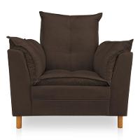 Poltrona De Amamentação Com Puff Laura Suede - Pallazio Cor Marrom - 6