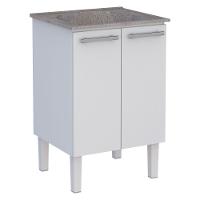 Gabinete Para Lavanderia Em Aço Com Tanque Surubim Branco - 1