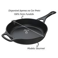 Frigideira Gourmet Cabo De Ferro Fundido Sem Tampa 26cm. - 2
