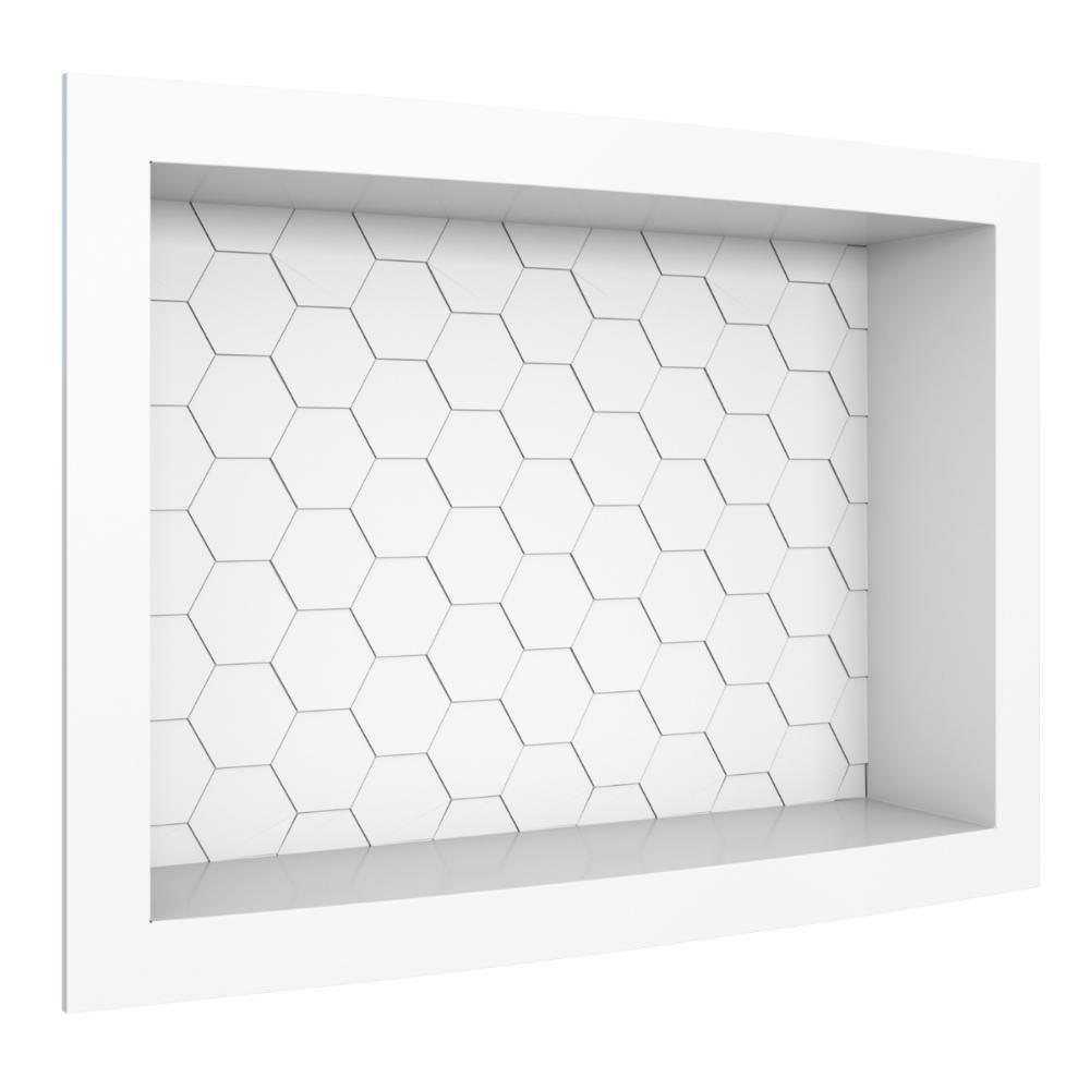 Nicho Injetado Em Plástico 40x27 Jussara Branco - 1