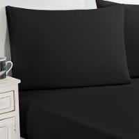 Jogo De Cama Malha Lençol 100% Algodão Gran Moratta 2 Peças Solteiro - Preto. - 1