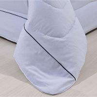 Kit Edredom 100% Algodão Percal 150 Fios Dupla Face King + Jogo De Cama Gran Moratta 7 Peças - Branco- Cinza - 3