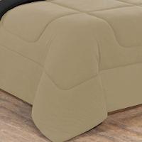 Kit Edredom Malha 100% Algodão Gran Moratta 3 Peças Queen - Avelã-preto. - 2