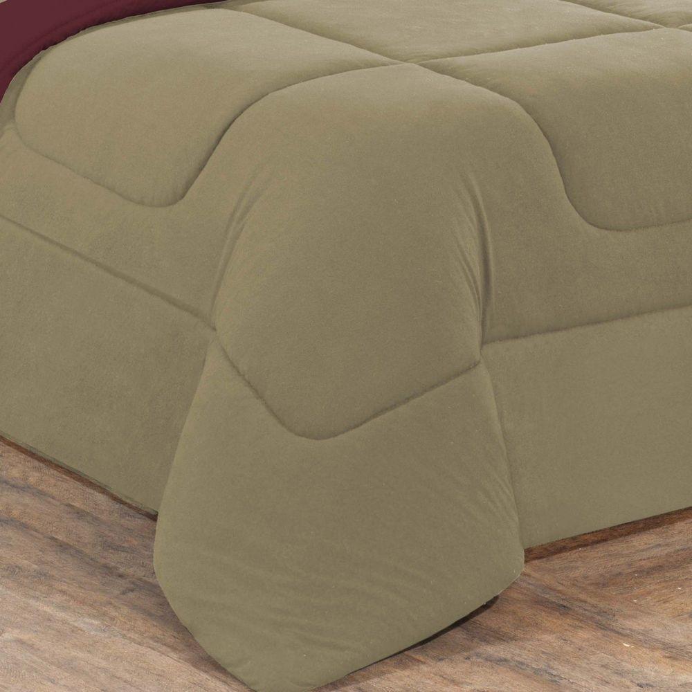 Kit Edredom Malha 100% Algodão Gran Moratta 2 Peças Solteiro - Avelã-vinho. - 3