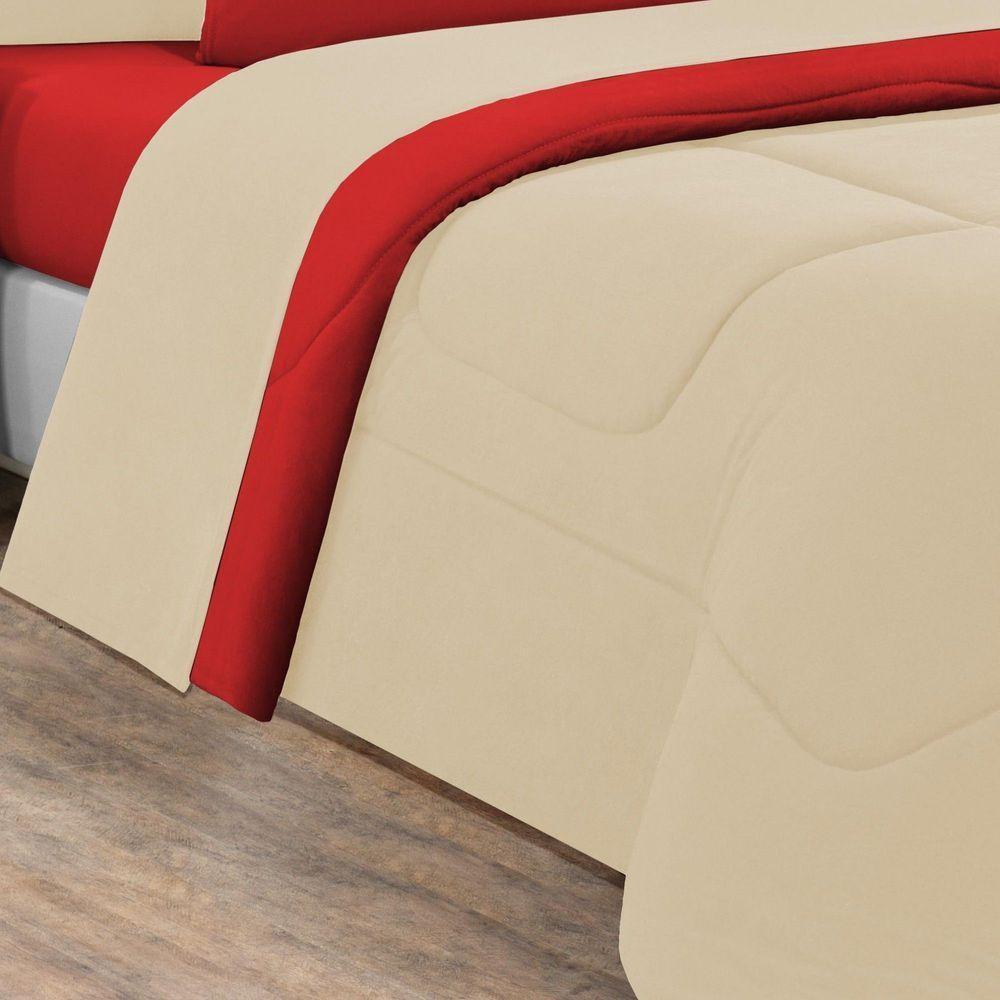 Edredom Malha 100% Algodão Gran Moratta 1 Peça King - Palha -vermelho. - 2