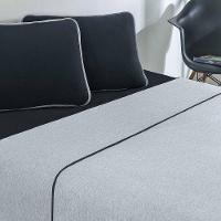 Jogo De Cama Malha Lençol 100% Algodão Urbano 4 Peças King - Preto-mescla. - 1