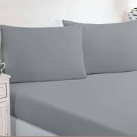 Jogo De Cama Malha Lençol 100% Algodão Gran Moratta 3 Peças King - Cinza. - 2