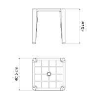Mesa De Apoio Tramontina Pituba Eco 40 X 40 X 40 Cm Em Polipropileno Preto - 2