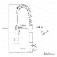 Torneira Gourmet 50cm Com Misturador Monocomando Dourada De Bancada Belcca Tgm50d-bl - 4