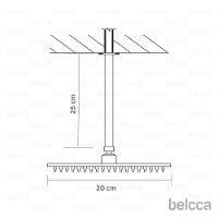 Chuveiro Ducha Slim Quadrado De Teto 20x20cm Dourado Belcca - Cdt01-dr - 4