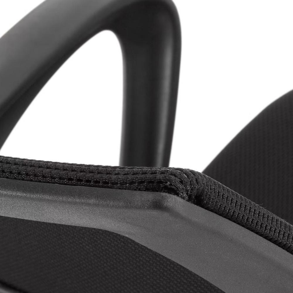 Cadeira De Escritório Secretária Base Cromada Com Rodinha Fortt Milão Preta - Csf07-p - 9