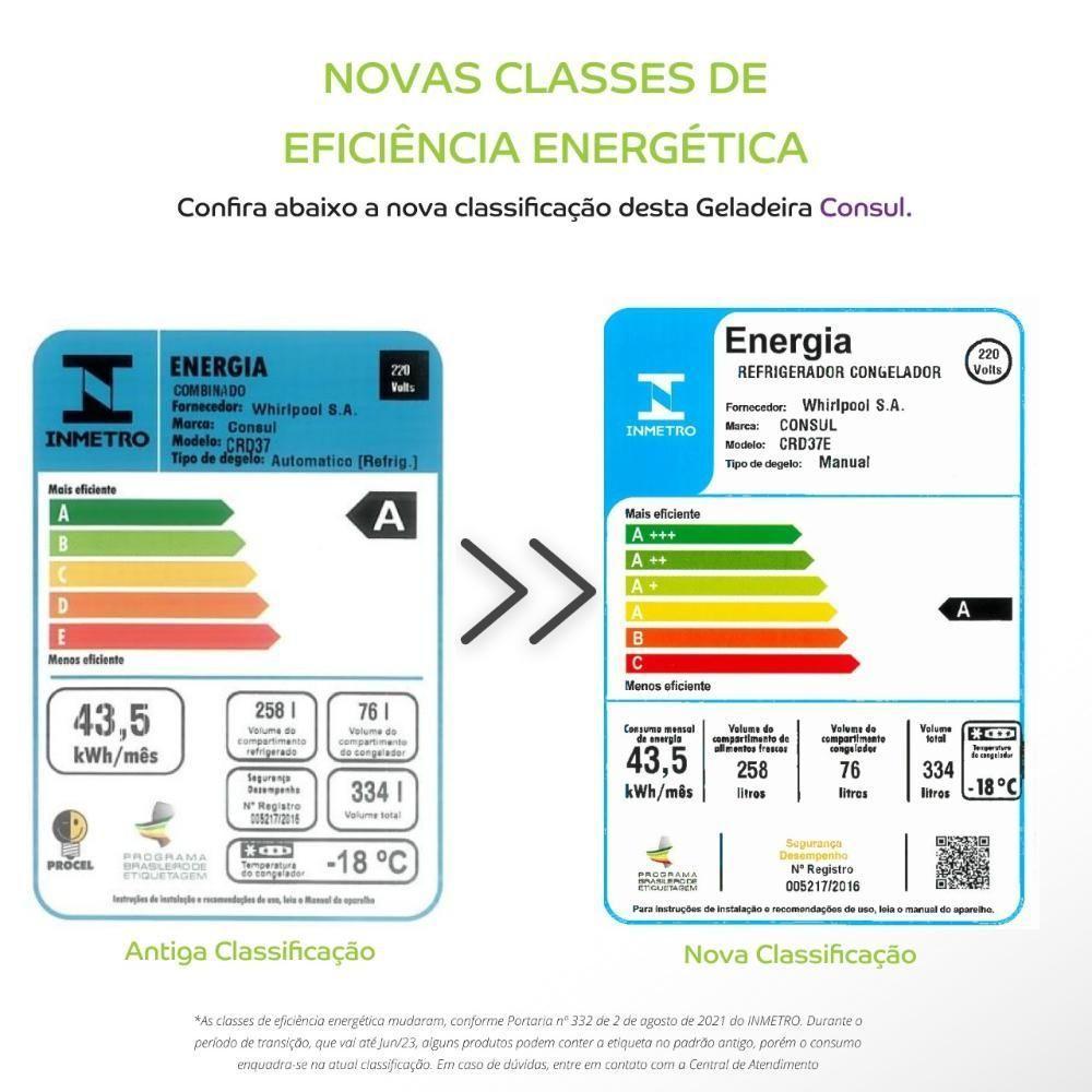 Geladeira Consul Cycle Defrost Duplex 334 Litros Branca Com Freezer Supercapacidade CRD37EB 220v - 7