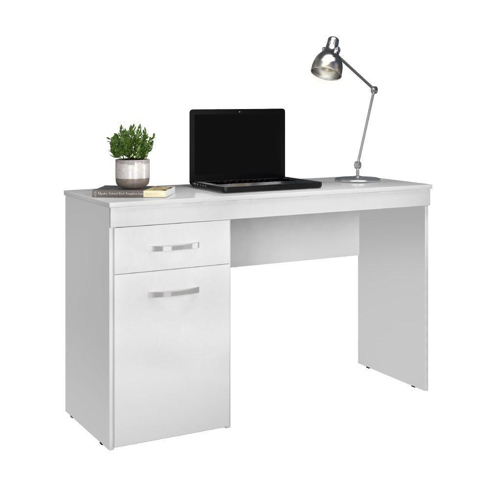 Escrivaninha Com 1 Porta 1 Gaveta Vitória New Branco Demóbile Branco - 1