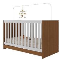 Berço 3 Em 1 Para Colchão 130 X 60cm Doce De Leite Multimóveis Mp0527r Madeirado/branco - 1