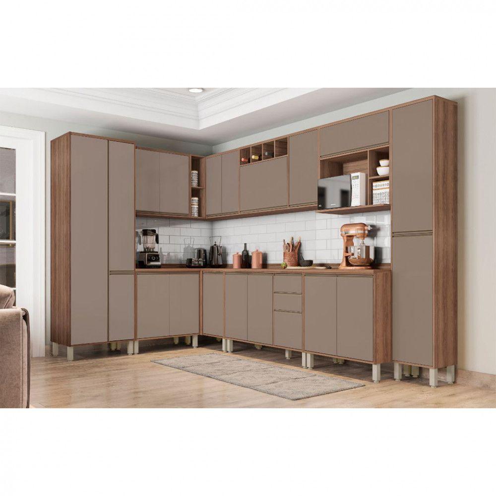 Armário De Cozinha Yara Luciane 2 Portas De Correr 1,20m Vanilla/grafite - 3