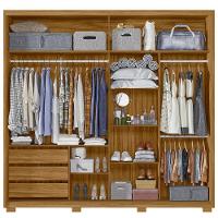 Guarda Roupa Moval Dhara 2 Portas Deslizantes Com 3 Espelhos Freijo-off White - 2