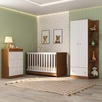 Quarto Infantil Completo Com Colchão Incluso Doce De Leite Multimóveis Mp4238 Madeirado/branco - 7