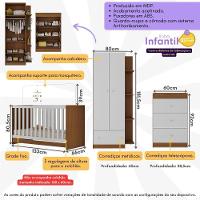 Quarto Infantil Completo Doce De Leite Multimóveis Mp4237 Madeirado/branco Madeirado/branco - 6