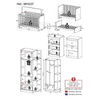 Quarto Infantil Completo Doce De Leite Multimóveis Mp4237 Madeirado/branco Madeirado/branco - 8