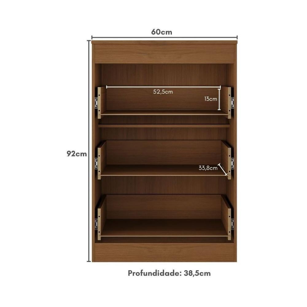 Cômoda Infantil Com 3 Gavetas Doce De Leite Multimóveis Mp2676 Madeirado/branco Madeirado/branco - 2