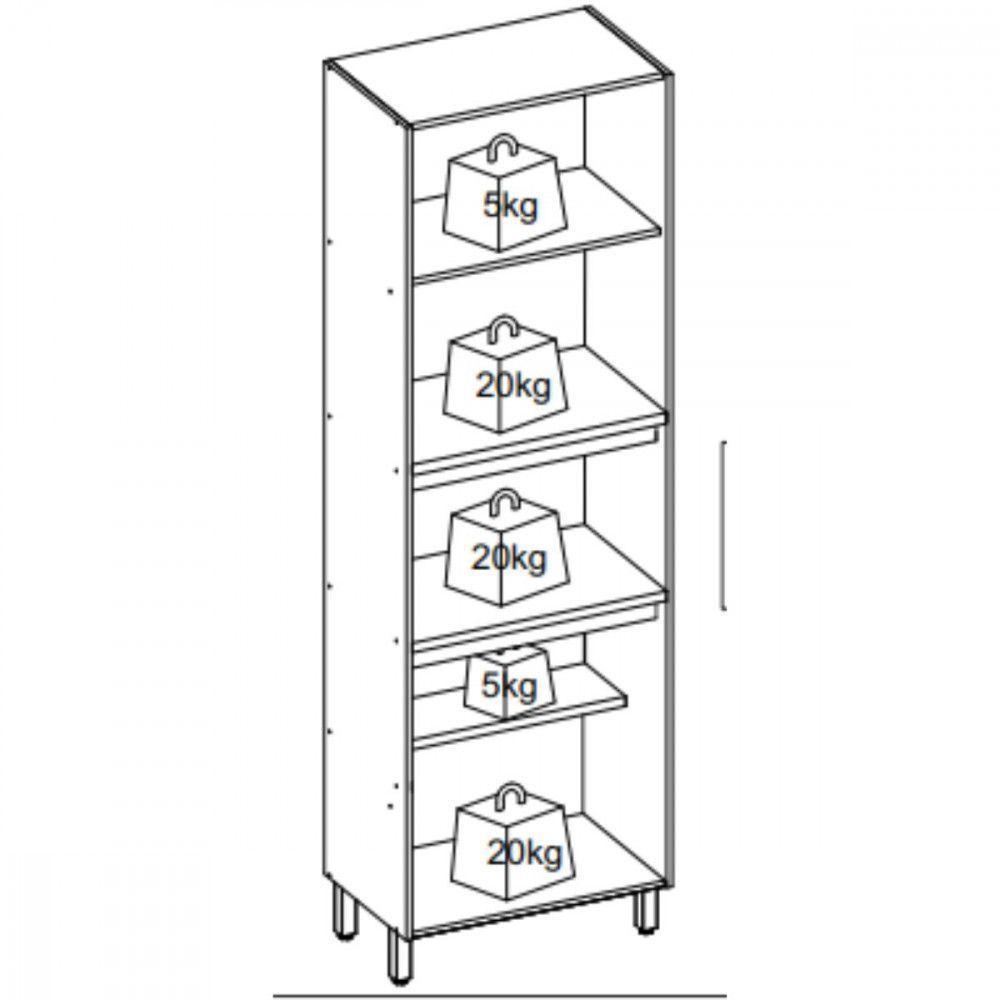 Paneleiro Para 2 Fornos 2 Portas 70cm Paris Indekes Freijo/off White - 3