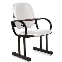 02 Cadeiras Para Auditório Com Prancheta Linha Dallas Auditório Branco - 2