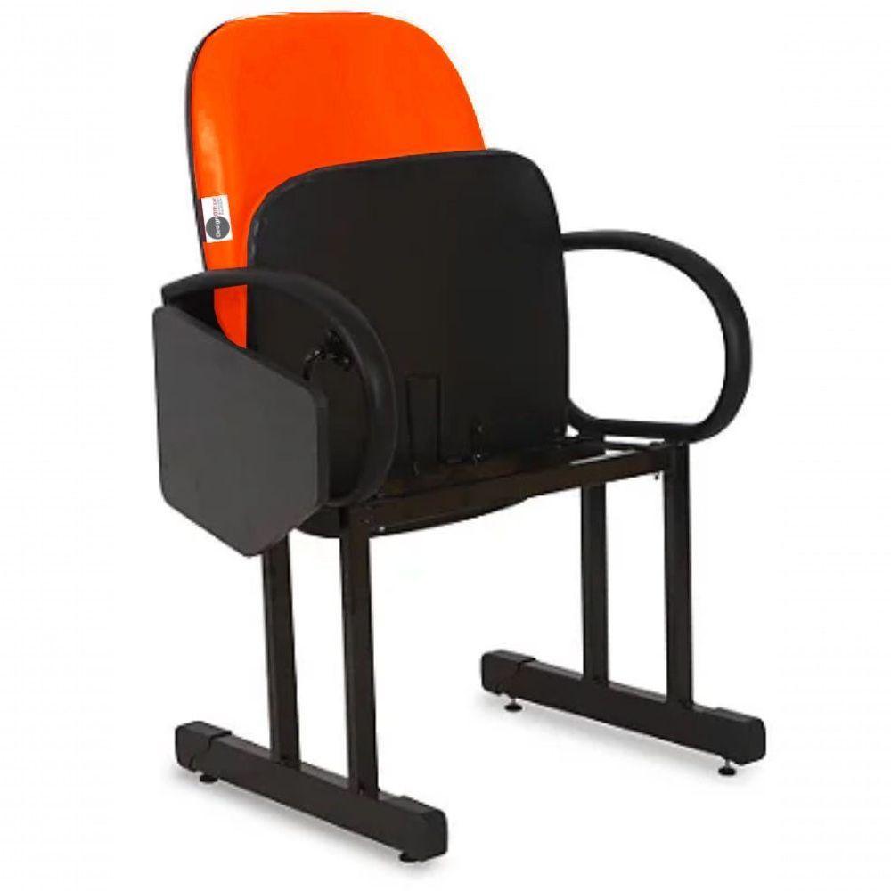 01 Cadeira Para Auditório Com Prancheta Linha Dallas Auditório Vermelho - 2