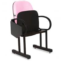 01 Cadeira Para Auditório Com Prancheta Linha Dallas Auditório Rosa