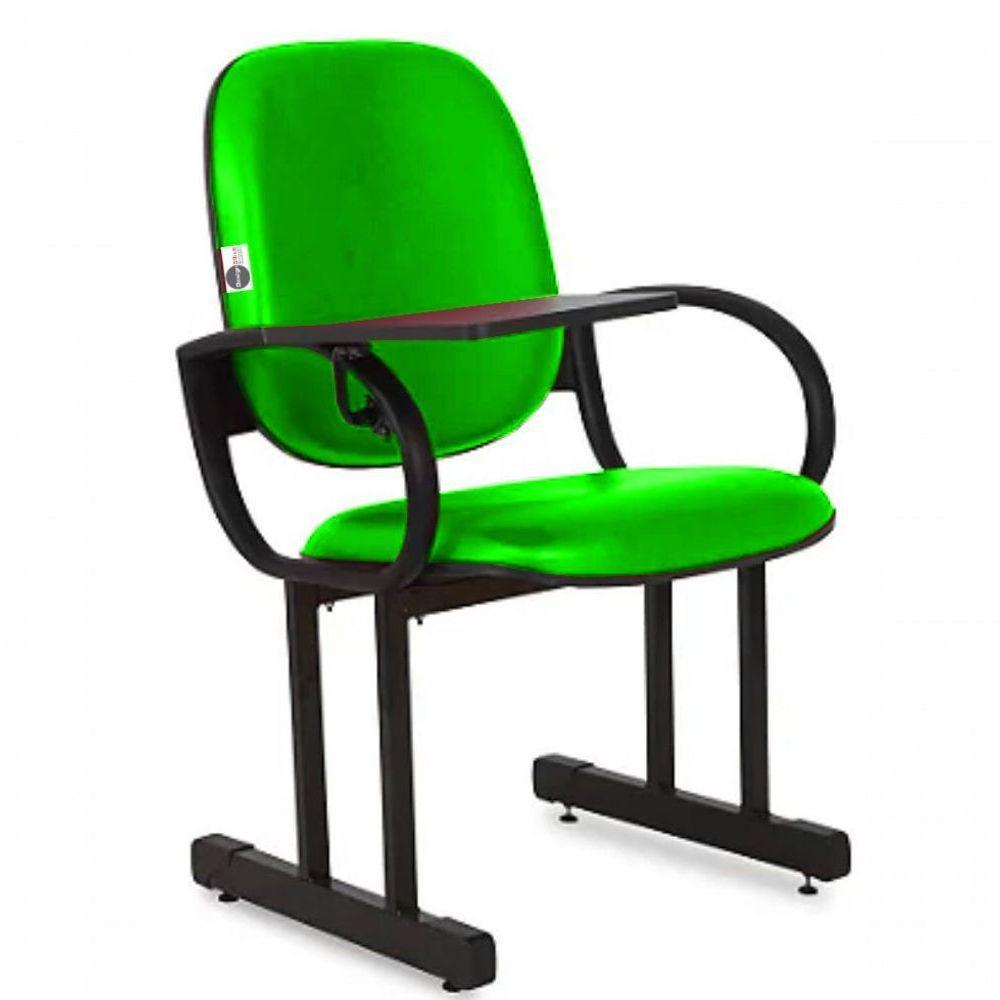 01 Cadeira Para Auditório Com Prancheta Linha Dallas Auditório Verde - 1