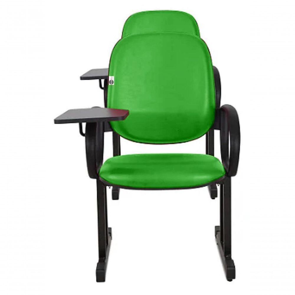 01 Cadeira Para Auditório Com Prancheta Linha Dallas Auditório Verde - 3